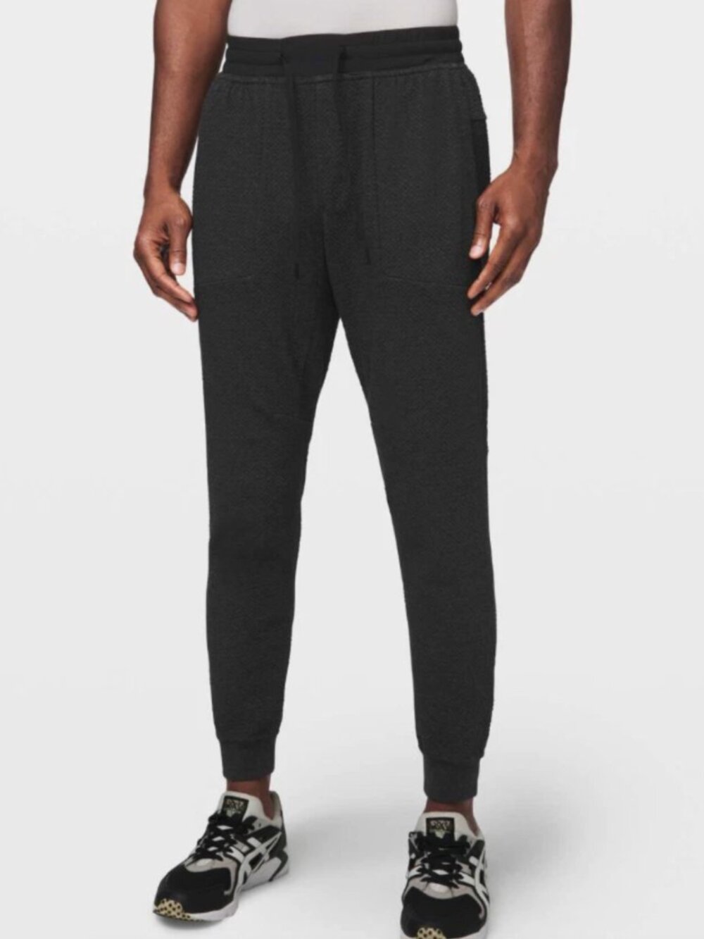 Lululemon Men’s At Ease Jogger Sweatpants Charcoal Textured Stretch Athletic L